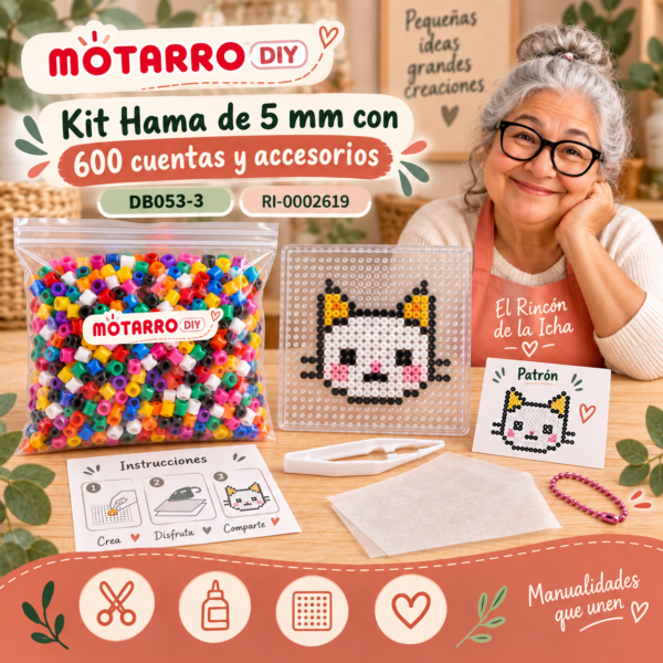 ri-0002619-db053-3 Kit Hama de 5 mm con 600 cuentas y accesorios