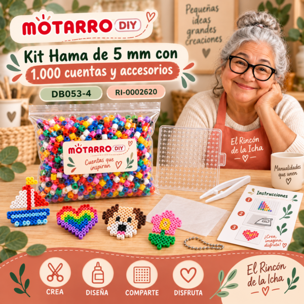 ri-0002620-db053-4 Kit Hama de 5 mm con 1.000 cuentas y accesorios