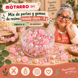 ri-0002641-db059-4 Mix de perlas y gemas de resina rosado claro – 5 g