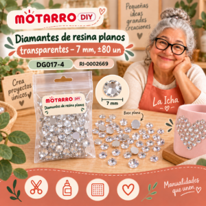 ri-0002669-dg017-4 Diamantes de resina planos transparentes – 7 mm, ±80 un
