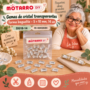ri-0002684-dg18-14 Gemas de cristal transparentes forma baguette – 5 × 10 mm, 14 un