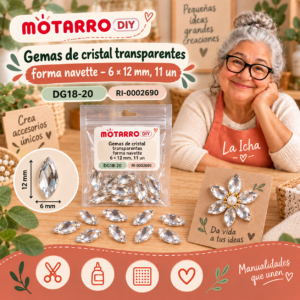 ri-0002690-dg18-20 Gemas de cristal transparentes forma navette – 6 × 12 mm, 11 un