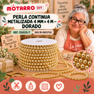 ri-0002762-dg020-7 Perla continua metalizada 4 mm × 4 m – Dorado