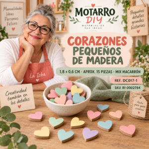 ri-0002784-dc017-1 Set de corazones pequeños de madera – 1,8 × 0,6 cm – Mix macarrón