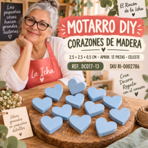 ri-0002786-dc017-13 Set de corazones de madera – 2,5 × 2,5 × 0,5 cm – Celeste