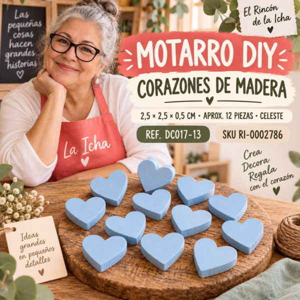 ri-0002786-dc017-13 Set de corazones de madera – 2,5 × 2,5 × 0,5 cm – Celeste