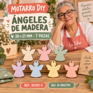 ri-0002790-dc025-5 Set de ángeles de madera – 20 × 21 mm – 7 piezas