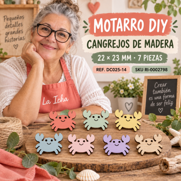 ri-0002798-dc025-14 Set de cangrejos de madera – 22 × 23 mm – 7 piezas