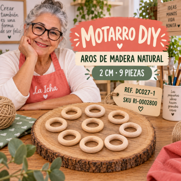 ri-0002800-dc027-1 Set de aros de madera natural – 2 cm – 9 piezas