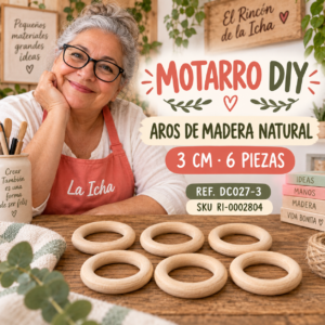 ri-0002804-dc027-3 Set de aros de madera natural – 3 cm – 6 piezas