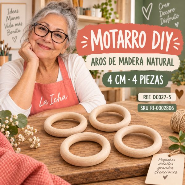ri-0002806-dc027-5 Set de aros de madera natural – 4 cm – 4 piezas