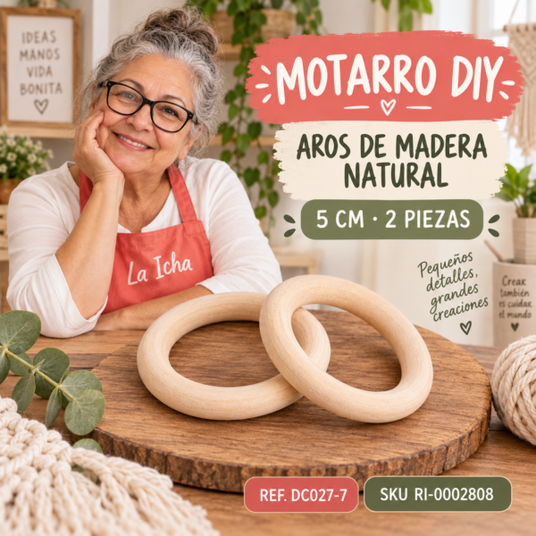 ri-0002808-dc027-7 Set de aros de madera natural – 5 cm – 2 piezas