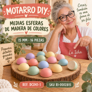 ri-0002815-dc041-1 Set de medias esferas de madera de colores – 15 mm – 16 piezas