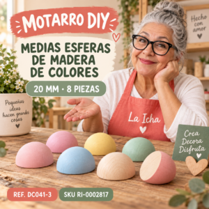 ri-0002817-dc041-3 Set de medias esferas de madera de colores – 20 mm – 8 piezas