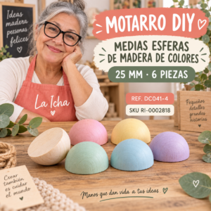 ri-0002818-dc041-4 Set de medias esferas de madera de colores – 25 mm – 6 piezas