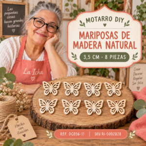 ri-0002828-dc036-11 Set de mariposas de madera natural – 3,5 cm – 8 piezas
