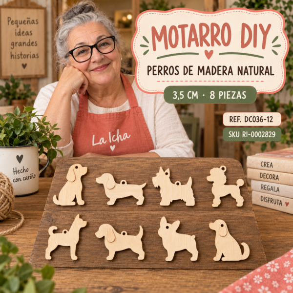 ri-0002829-dc036-12 Set de perros de madera natural – 3,5 cm – 8 piezas