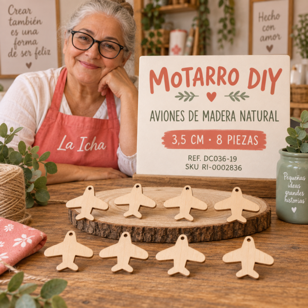 ri-0002836-dc036-19 Set de aviones de madera natural – 3,5 cm – 8 piezas