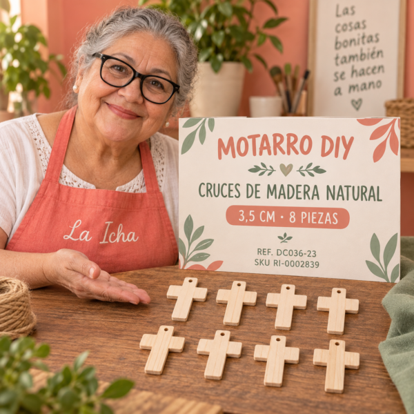 ri-0002839-dc036-23 Set de cruces de madera natural – 3,5 cm – 8 piezas