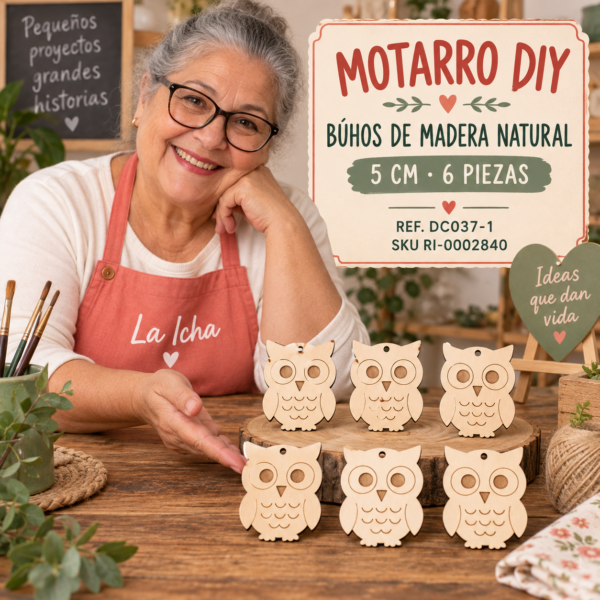 ri-0002840-dc037-1 Set de búhos de madera natural – 5 cm – 6 piezas