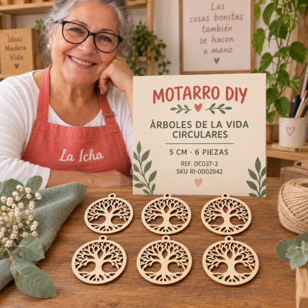 ri-0002842-dc037-3 Set de árboles de la vida circulares de madera natural – 5 cm – 6 piezas