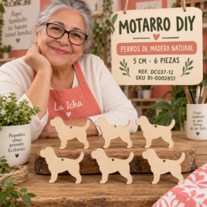 ri-0002851-dc037-12 Set de perros de madera natural – 5 cm – 6 piezas