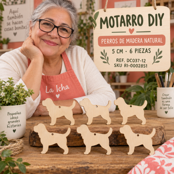 ri-0002851-dc037-12 Set de perros de madera natural – 5 cm – 6 piezas