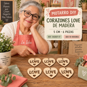ri-0002856-dc037-17 Set de corazones LOVE de madera natural – 5 cm – 6 piezas