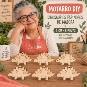 ri-0002859-dc037-20 Set de dinosaurios espinosos de madera natural – 5 cm – 6 piezas