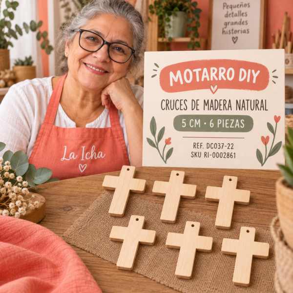 ri-0002861-dc037-22 Set de cruces de madera natural – 5 cm – 6 piezas