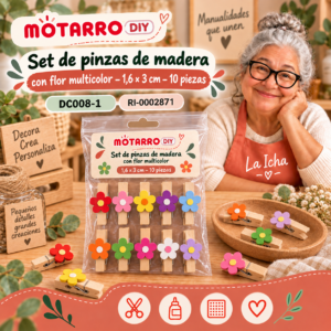 ri-0002871-dc008-1 Set de pinzas de madera con flor multicolor – 1,6 × 3 cm – 10 piezas
