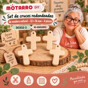 ri-0002892-dc032-3 Set de cruces redondeadas de madera natural – 22 × 36 mm – 4 piezas