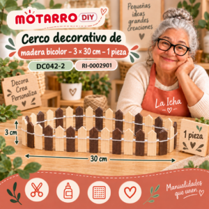 ri-0002901-dc042-2 Cerco decorativo de madera bicolor – 3 × 30 cm – 1 pieza
