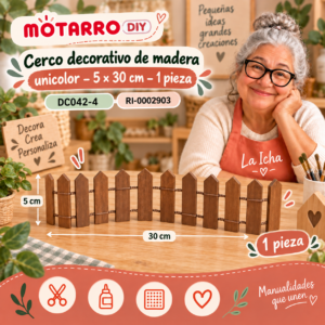 ri-0002903-dc042-4 Cerco decorativo de madera unicolor – 5 × 30 cm – 1 pieza