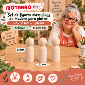 ri-0002908-dc034-3 Set de figuras masculinas de madera para pintar – 22 × 53 mm – 3 piezas