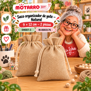 ri-0003176-dh007-3 Saco organizador de yute – Natural – 9 × 12 cm – 2 piezas