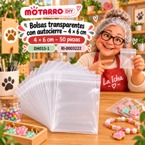 ri-0003222-dh015-1 Bolsas transparentes con autocierre – 4 × 6 cm – 50 piezas