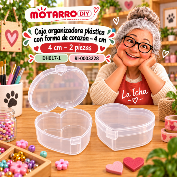 ri-0003228-dh017-1 Caja organizadora plástica con forma de corazón – 4 cm – 2 piezas