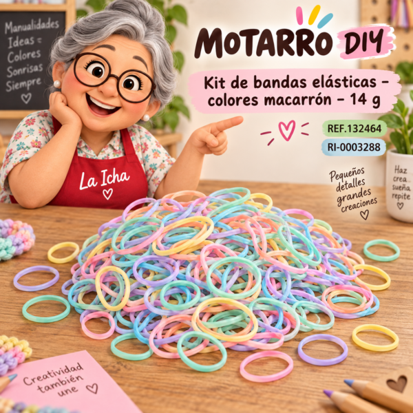 ri-0003288-ref132464 Kit de bandas elásticas – colores macarrón – 14 g