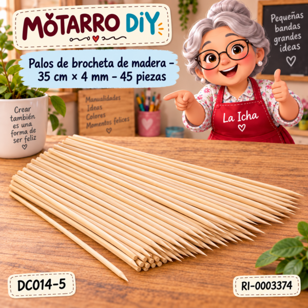 ri-0003374-dc014-5 Palos de brocheta de madera – 35 cm × 4 mm – 45 piezas