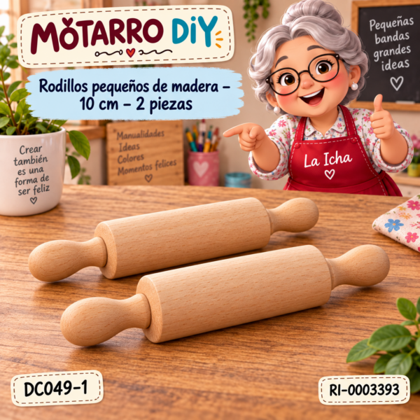 ri-0003393-dc049-1 Rodillos pequeños de madera – 10 cm – 2 piezas