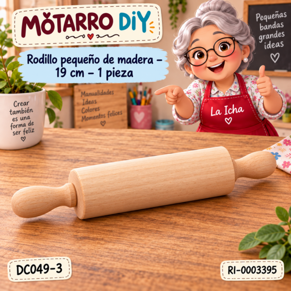 ri-0003395-dc049-3 Rodillo pequeño de madera – 19 cm – 1 pieza