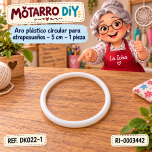 ri-0003442-dk022-1 Aro plástico circular para atrapasueños – 5 cm – 1 pieza