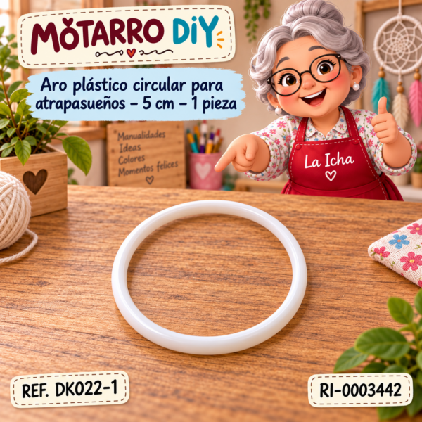 ri-0003442-dk022-1 Aro plástico circular para atrapasueños – 5 cm – 1 pieza