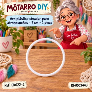 ri-0003443-dk022-2 Aro plástico circular para atrapasueños – 7 cm – 1 pieza
