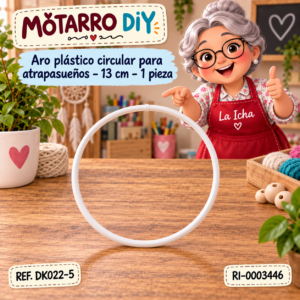 ri-0003446-dk022-5 Aro plástico circular para atrapasueños – 13 cm – 1 pieza