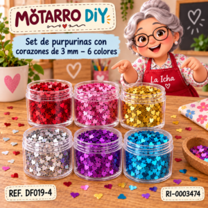 ri-0003474-df019-4 Set de purpurinas con corazones de 3 mm – 6 colores