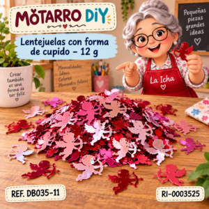 ri-0003525-db035-11 Lentejuelas con forma de cupido – 12 g