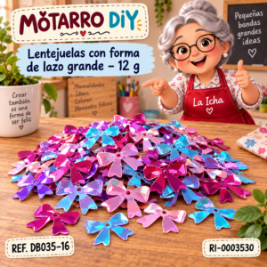 ri-0003530-db035-16 Lentejuelas con forma de lazo grande – 12 g