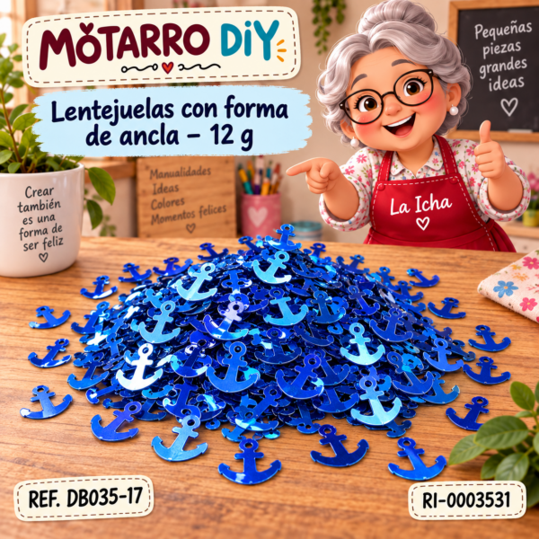 Lentejuelas con forma de ancla – 12 g